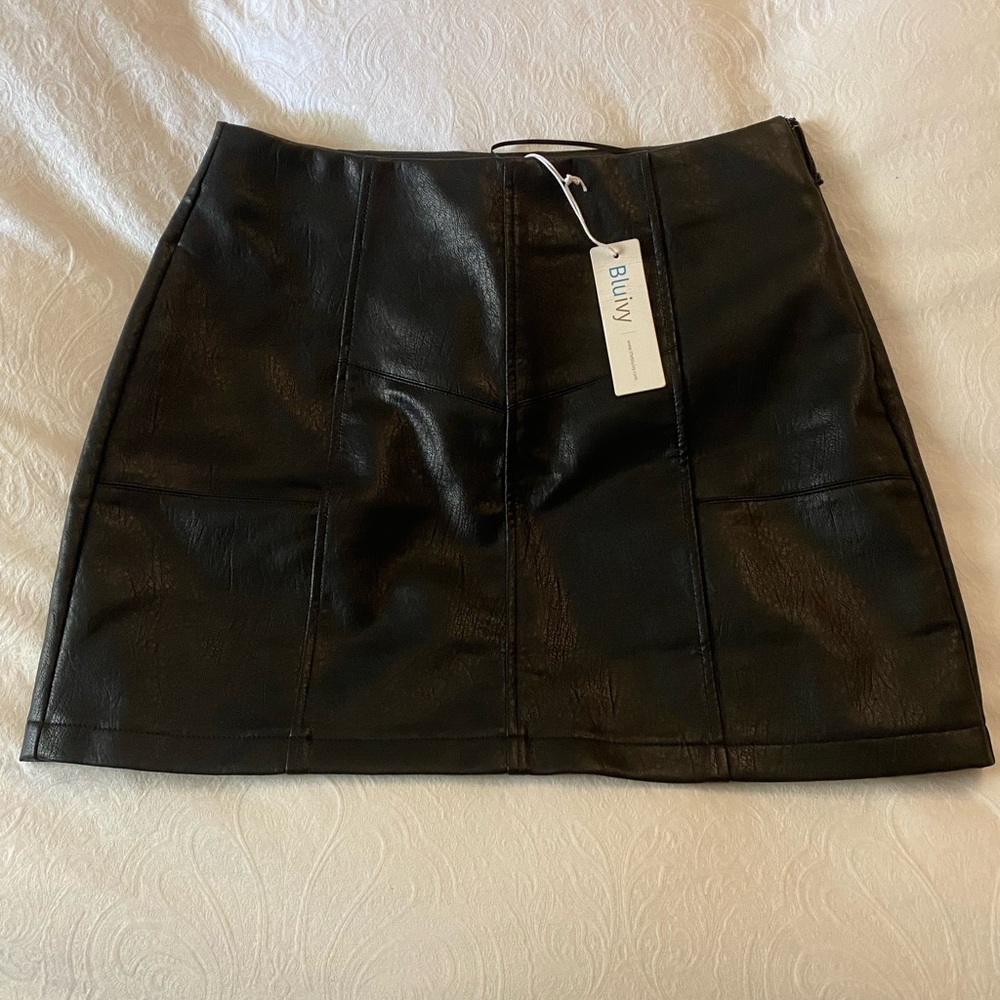 NTW Vegan Leather Mini Skirt